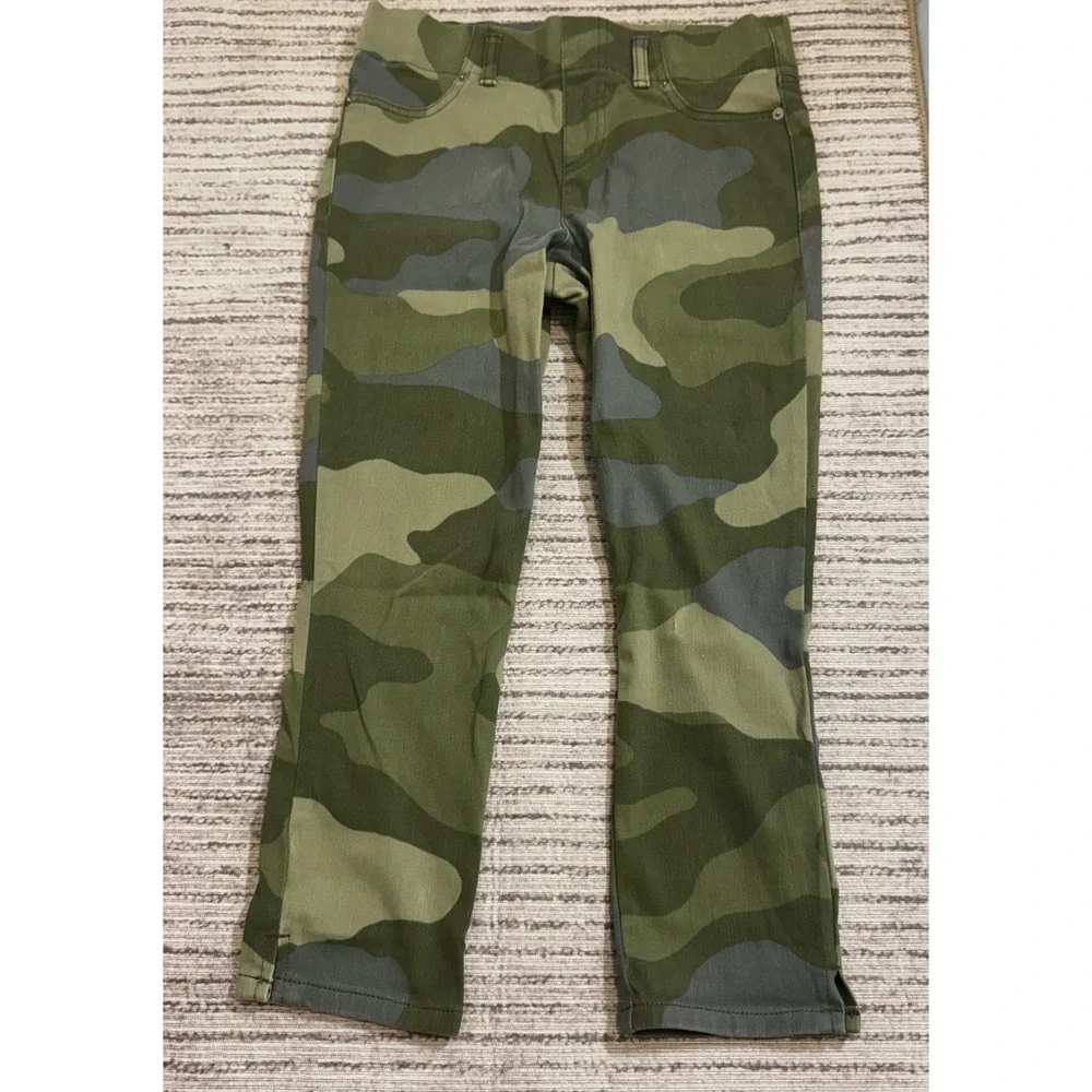 Mixit Womens Green Camouflage Pull‎ On Stretch Pants Size Small Camo Leggings
